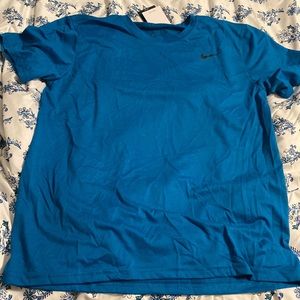 Mens Bright Blue Nike Dri-Fit Training Shirt - Size Large